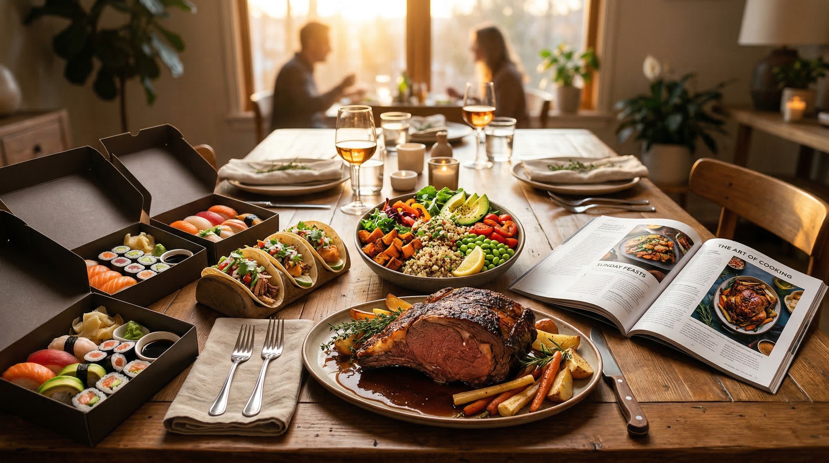 It's Sunday dinner. What's most likely on your table? - Question Image