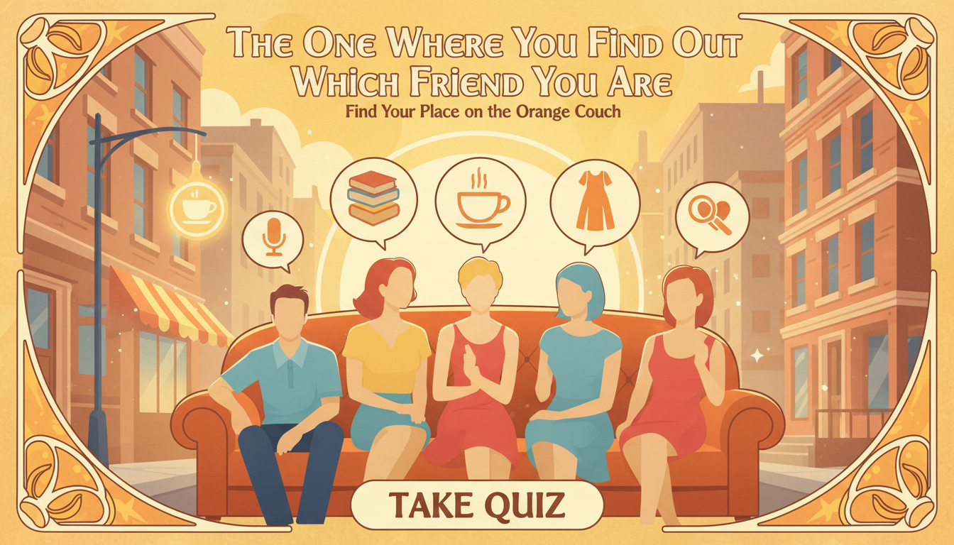 The One Where You Find Out Which Friend You Are - Personality Tests Quiz Cover