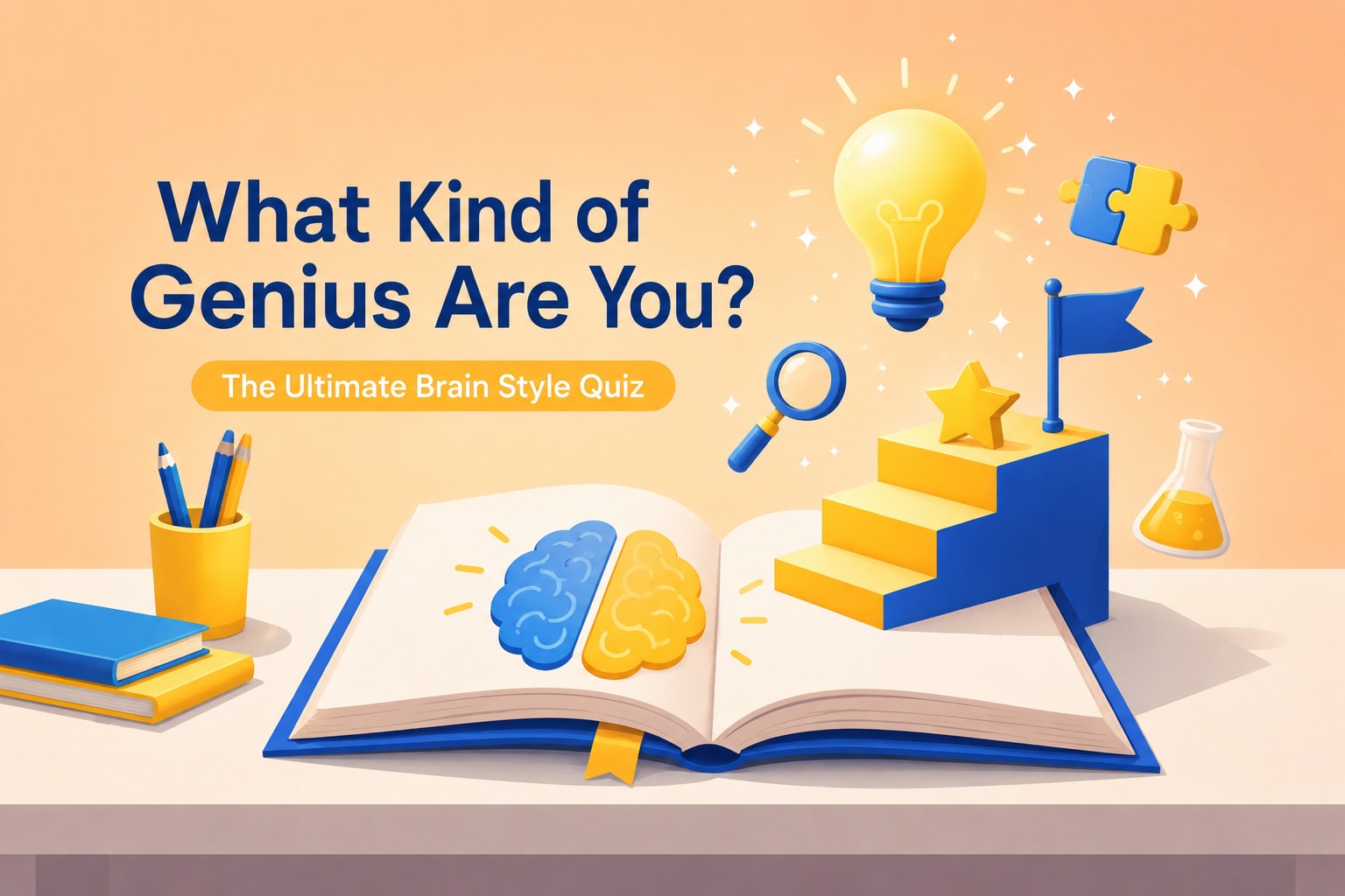 What Kind of Genius Are You? The Ultimate Brain Style Quiz - Personality Tests Quiz Cover