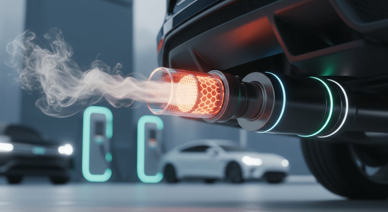 What is the primary function of a catalytic converter in modern vehicles? - Question Image