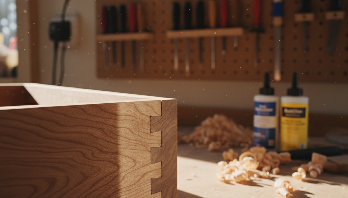 In woodworking, what is the name of the strong, interlocking joint often used for drawers and boxes? - Question Image