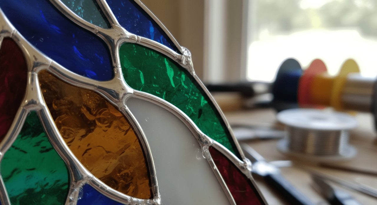 What is the primary function of flux in stained glass soldering processes? - Question Image