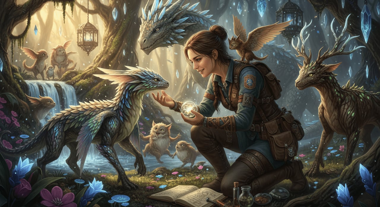 What is the primary magical profession associated with tending to and protecting magical creatures? - Question Image