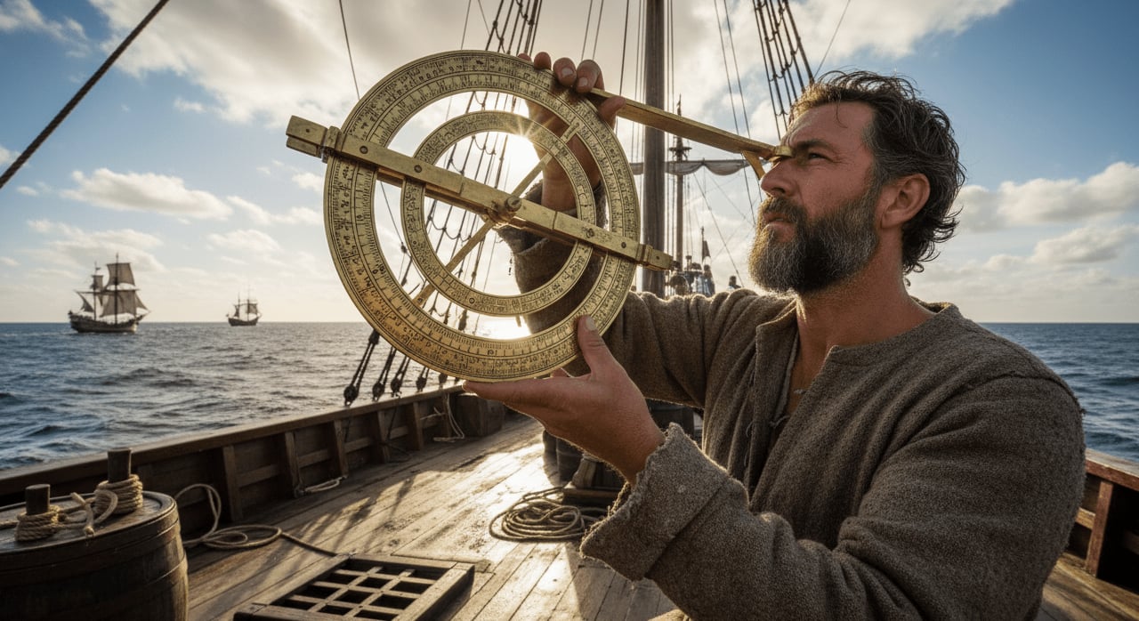 What was the primary purpose of the astrolabe for sailors during the Age of Discovery? - Question Image