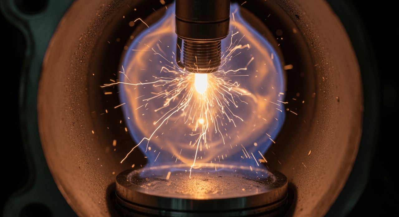 What is the primary function of spark plugs in a gasoline internal combustion engine? - Question Image