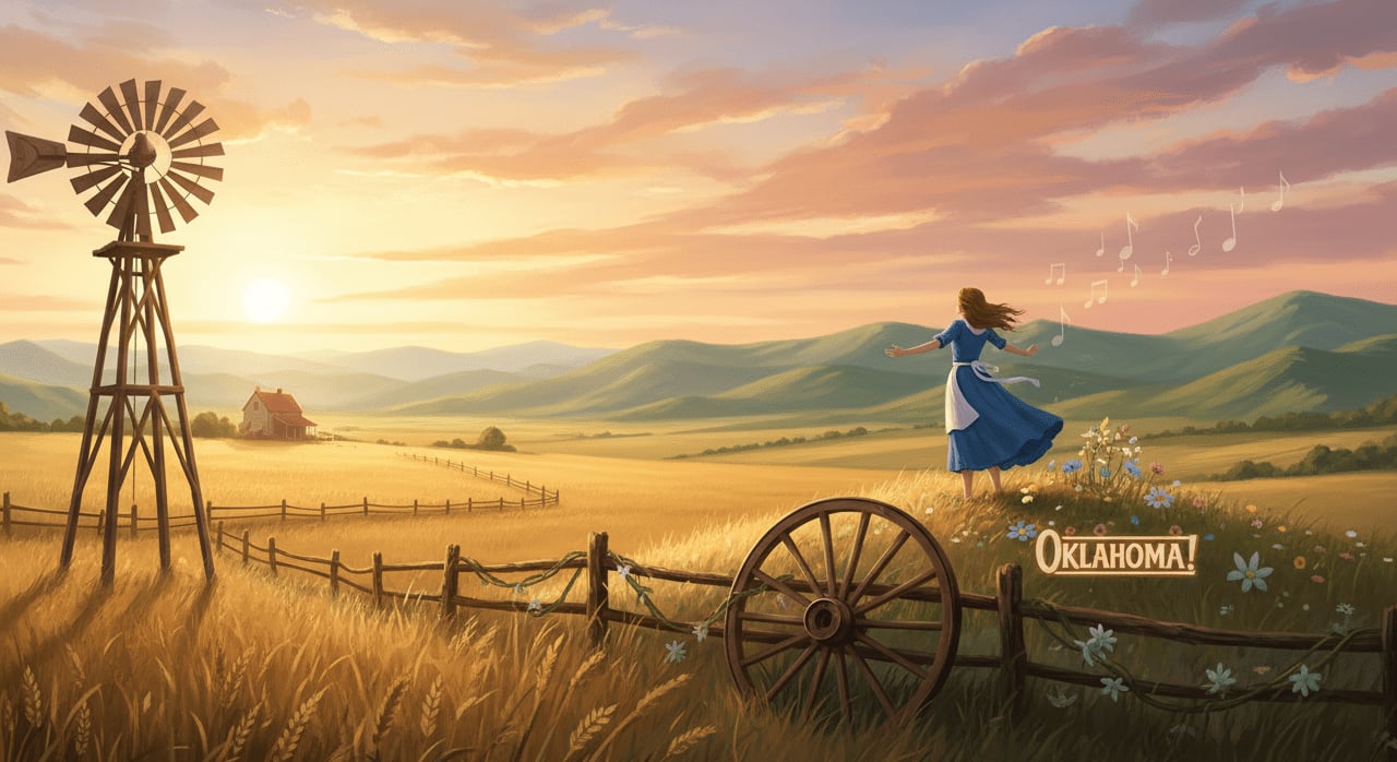 Which iconic musical theatre composer wrote the music and lyrics for 'Oklahoma!' and 'The Sound of Music'? - Question Image