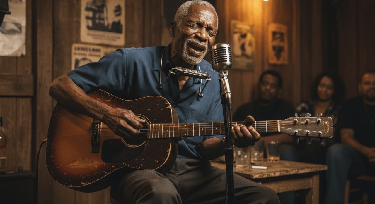 What is the primary characteristic of the Delta blues musical style? - Question Image