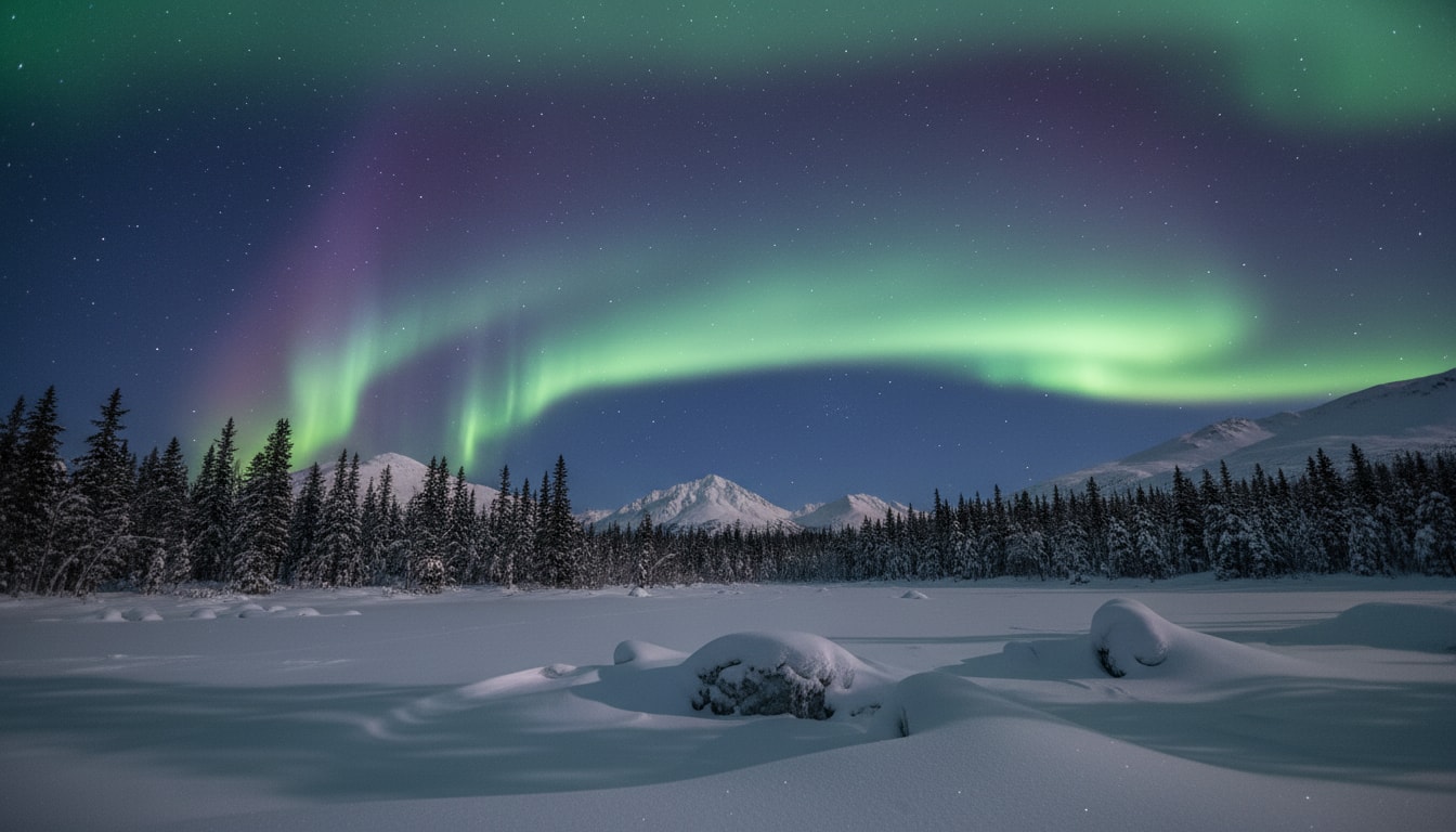 What cosmic phenomenon creates the stunning Aurora Borealis (Northern Lights)? - Question Image
