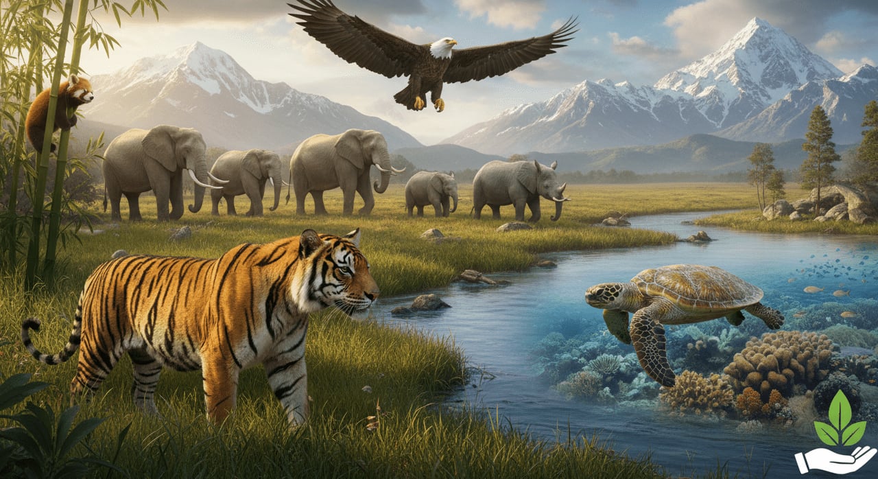 What is the primary goal of the Endangered Species Act (ESA) for listed species? - Question Image