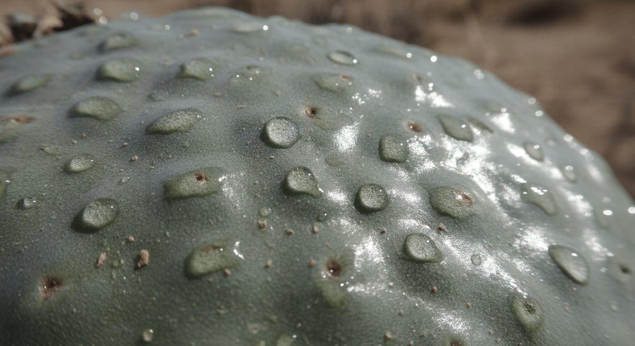 What is the primary role of the thick, waxy cuticle on many desert plants' surfaces? - Question Image