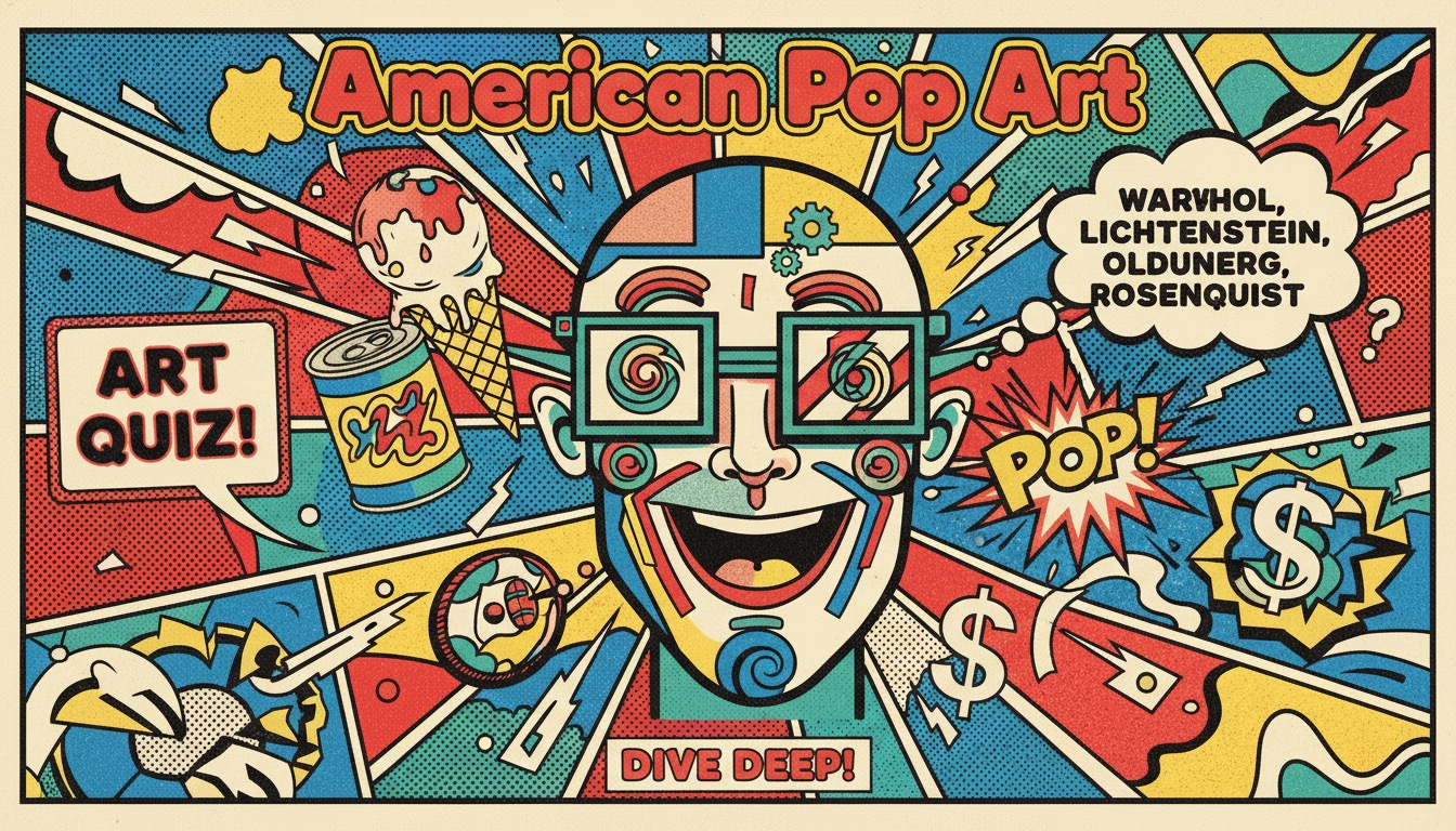 Beyond the Soup Can: A Deep Dive into American Pop Art - Art & Literature Quiz Cover