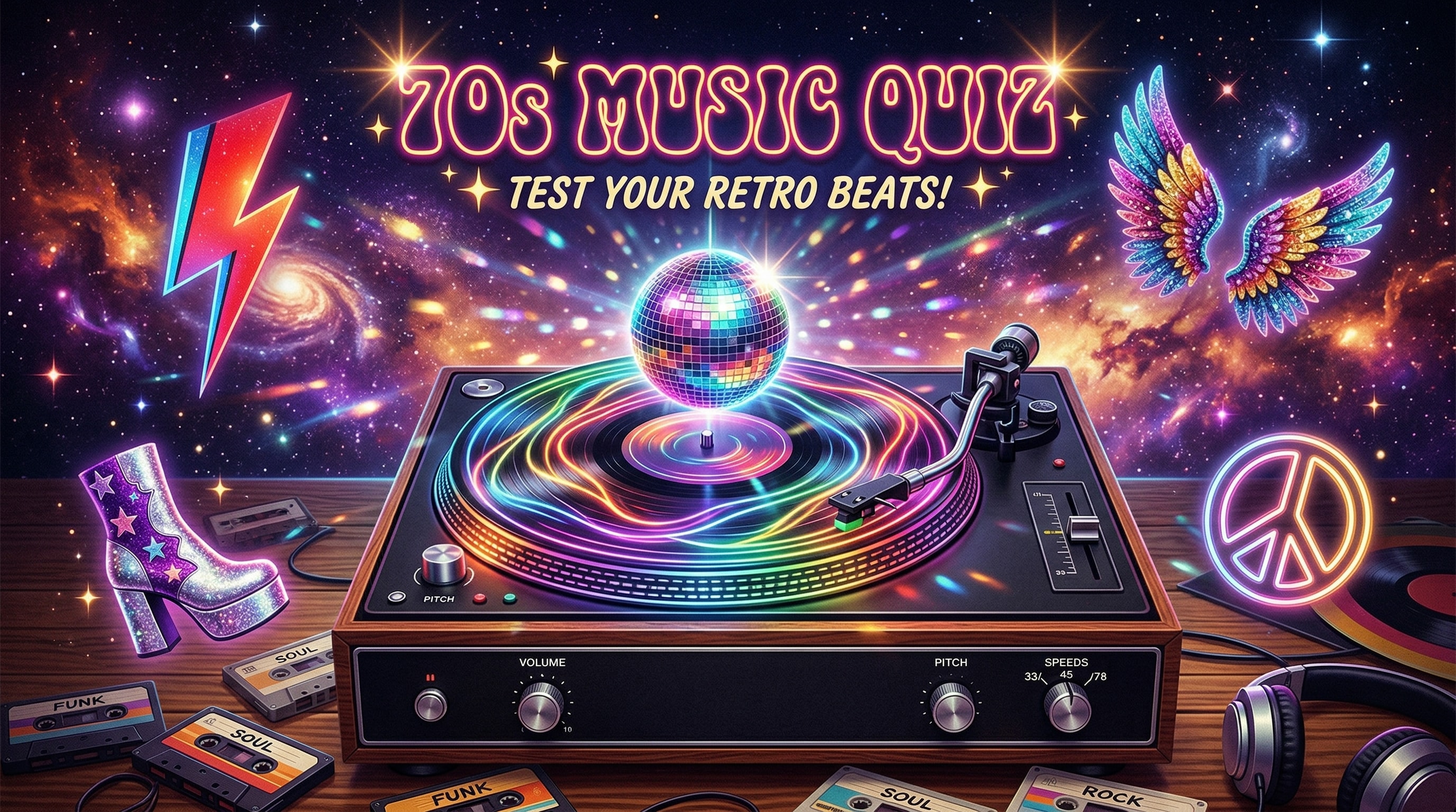 Vinyl Vibes: The Ultimate 1970s Music Quiz - Music Quiz Cover